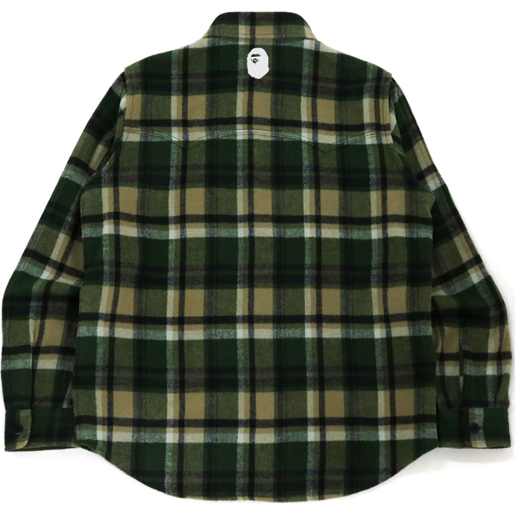 BAPE CHECK FLANNEL SHIRT MENS | us.bape.com